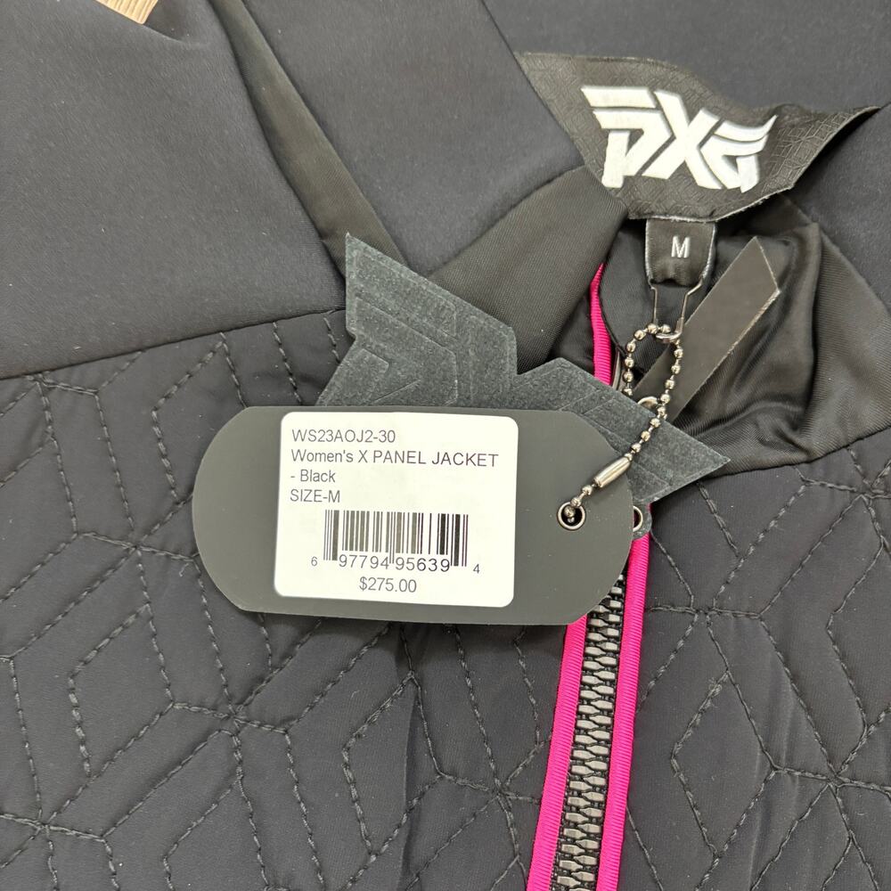 NWT PXG Women’s X Panel Jacket Black Pink Luxury Golfwear M $275 MSRP - Picture 3 of 4
